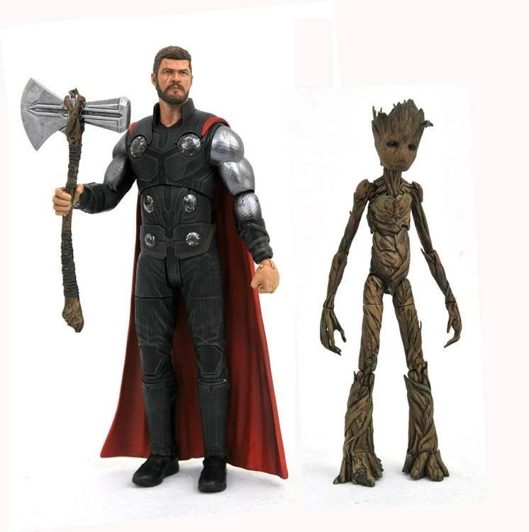 Flash Sale ???? Diamond Select Thor E Groot Action Figures Marvel Select Diamond AVengers 17cm ???? 4 Flash Sale ???? Diamond Select Thor E Groot Action Figures Marvel Select Diamond AVengers 17cm ???? - Image 2