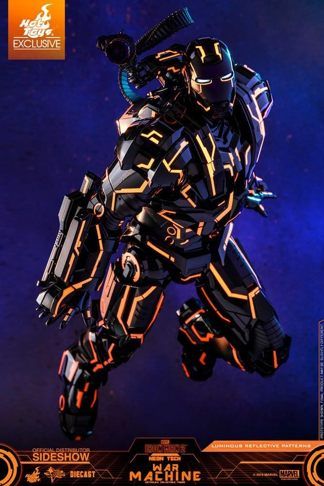 Hot Sale ???? Hot Toys Neon Tech War Machine Iron Man 2 Movie Masterpiece Series Diecast Action Figure 1/6 Excl. ✔️ 6 Hot Sale ???? Hot Toys Neon Tech War Machine Iron Man 2 Movie Masterpiece Series Diecast Action Figure 1/6 Excl. ✔️ - Image 4