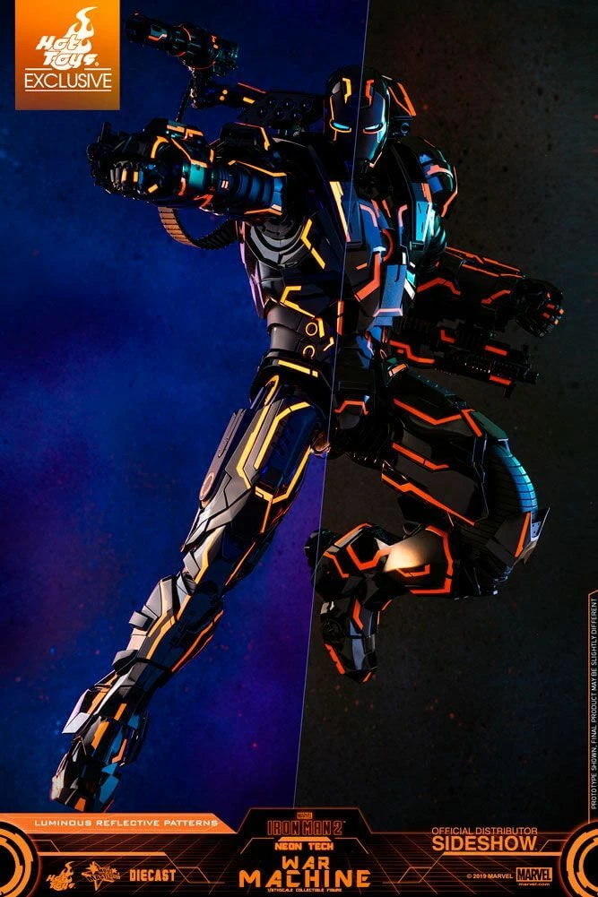 Hot Sale ???? Hot Toys Neon Tech War Machine Iron Man 2 Movie Masterpiece Series Diecast Action Figure 1/6 Excl. ✔️ 8 Hot Sale ???? Hot Toys Neon Tech War Machine Iron Man 2 Movie Masterpiece Series Diecast Action Figure 1/6 Excl. ✔️ - Image 6