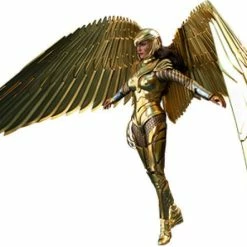 Flash Sale ???? Hot Toys Wonder ???? Woman 1984 Movie Masterpiece Action Figure 1/6 Golden Armor Wonder ???? Woman (Deluxe) 30 Cm ✨