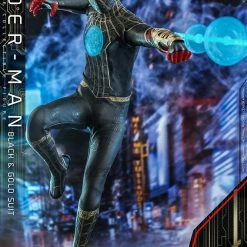 Top 10 ???? Hot Toys Spider-Man: No Way Home Movie Masterpiece Action Figure 1/6 Spider-Man (Black & Gold Suit) 30 Cm ⌛ -Iron Studios Shop x hot908916 b