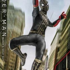 Top 10 ???? Hot Toys Spider-Man: No Way Home Movie Masterpiece Action Figure 1/6 Spider-Man (Black & Gold Suit) 30 Cm ⌛ -Iron Studios Shop x hot908916 d