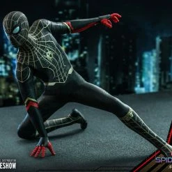 Top 10 ???? Hot Toys Spider-Man: No Way Home Movie Masterpiece Action Figure 1/6 Spider-Man (Black & Gold Suit) 30 Cm ⌛ -Iron Studios Shop x hot908916 m