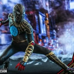 Top 10 ???? Hot Toys Spider-Man: No Way Home Movie Masterpiece Action Figure 1/6 Spider-Man (Black & Gold Suit) 30 Cm ⌛ -Iron Studios Shop x hot908916 n